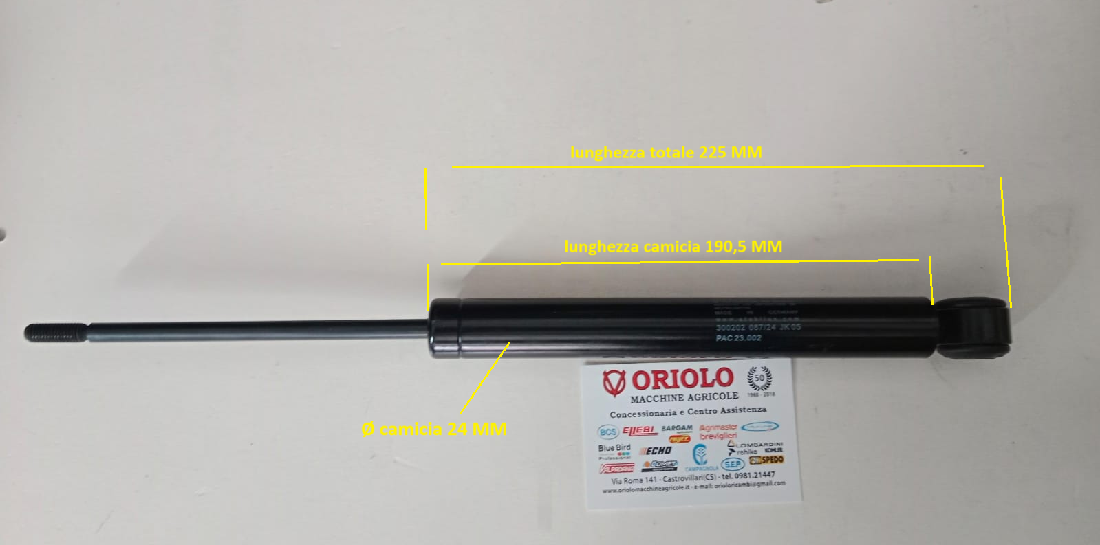 Ammortizzatore per Repulsore  Rimorchio da 400 a 800 Kg